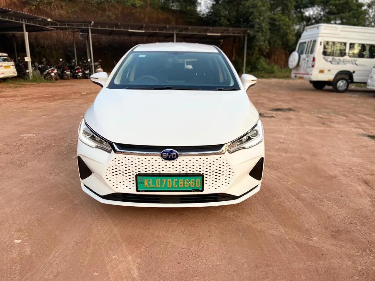 Avancer electric taxi with green EV number plate